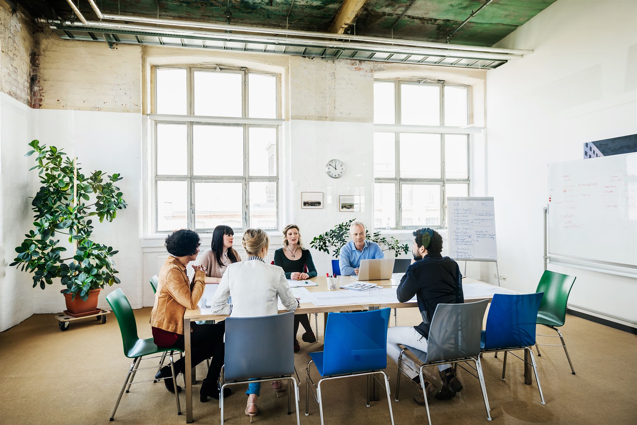 Project management team meeting